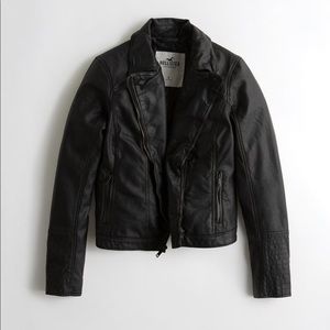 Hollister Black Leather Jacket